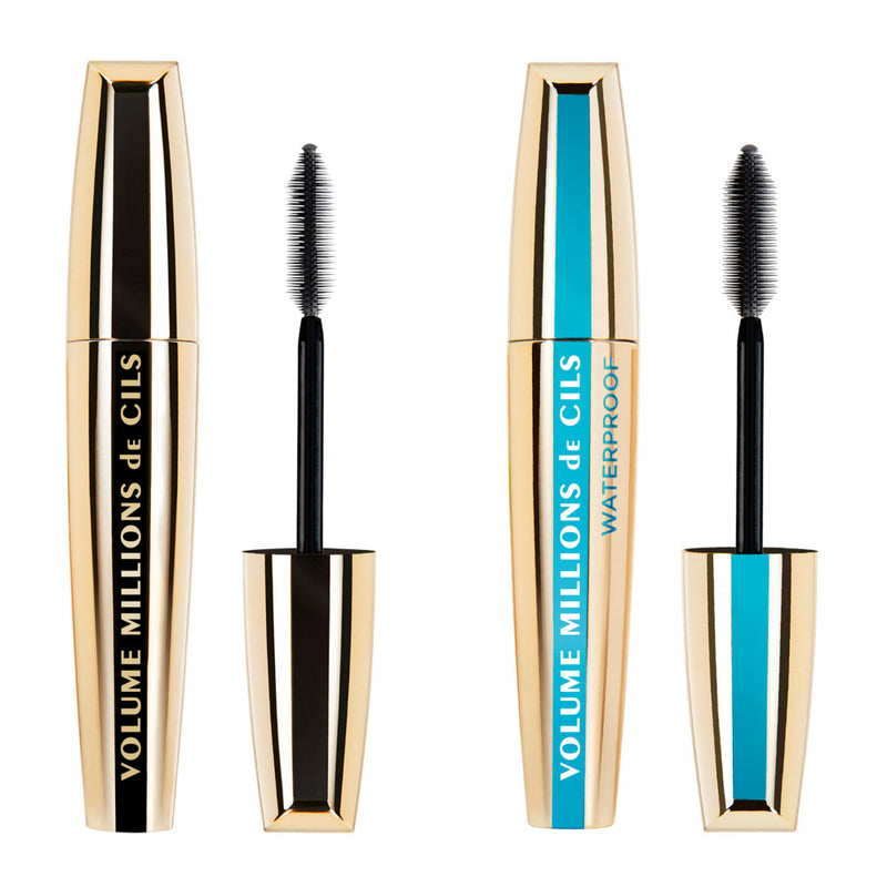 Set of 2 - Million Eyelash Volume Mascaras Black + Waterproof