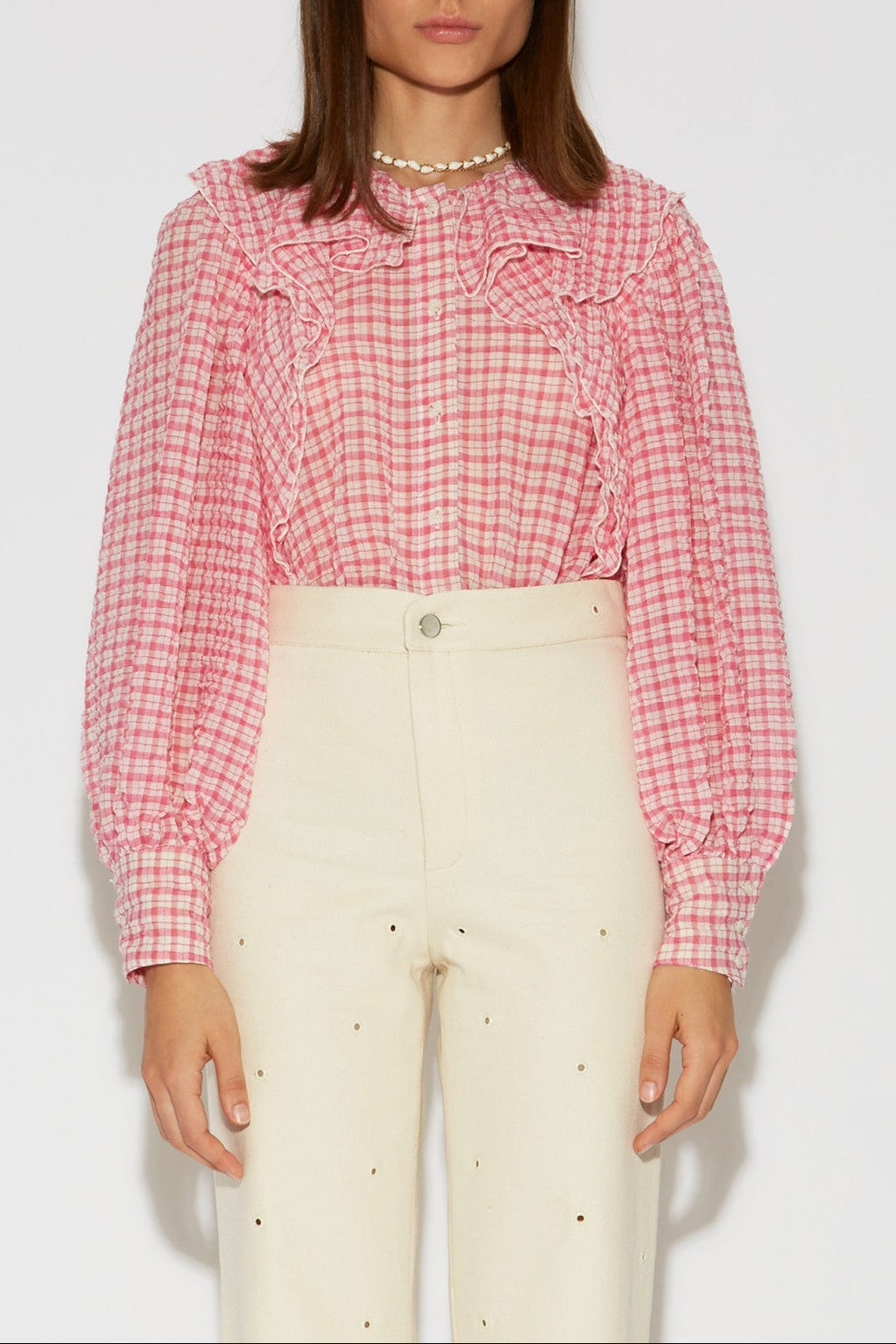 BLUSA SONG SEERSUCKER PINK
