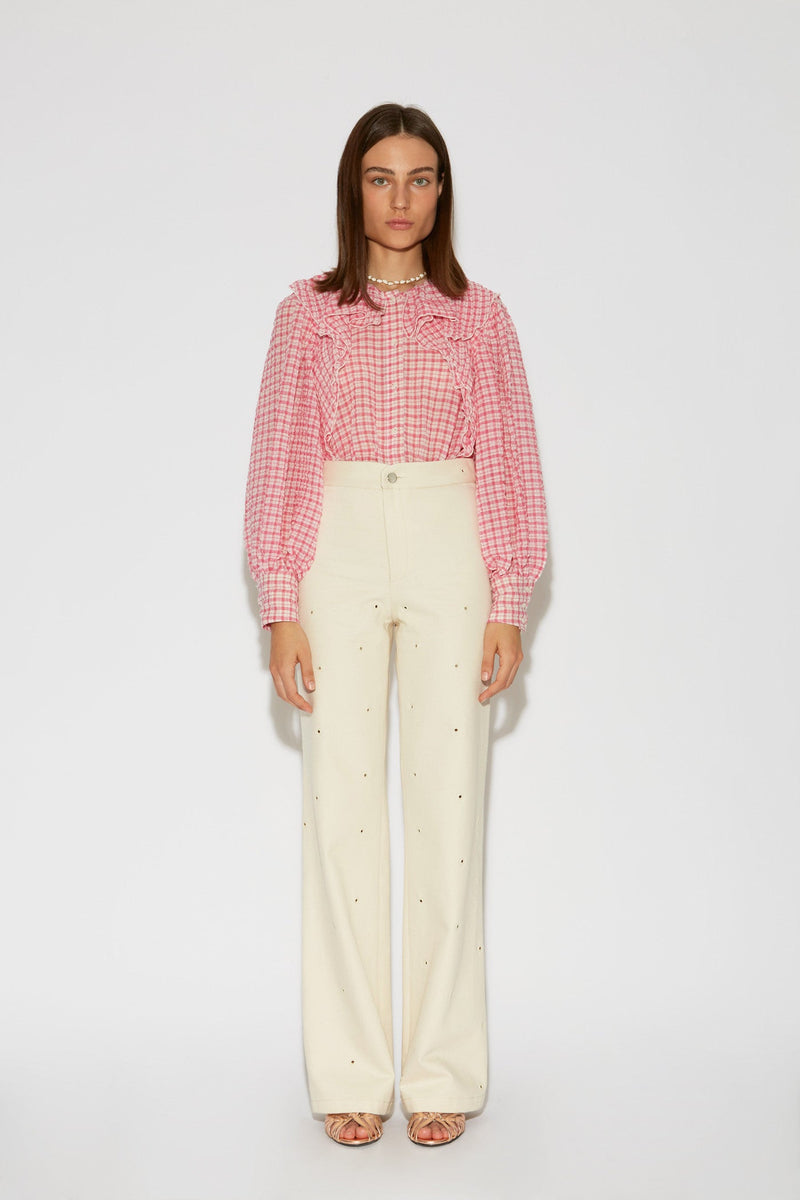 BLOUSE SONG SEERSUCKER PINK