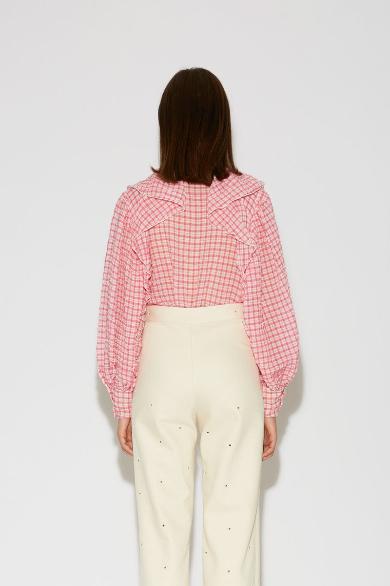BLOUSE SONG SEERSUCKER PINK