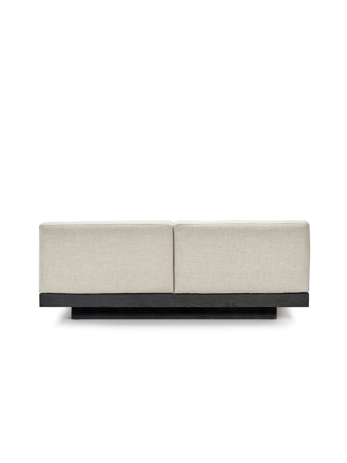 Rudolph - Banc 2 Places D'intérieur - Aluminium, Bois Et Tissu D'ameublement - Bone Noir