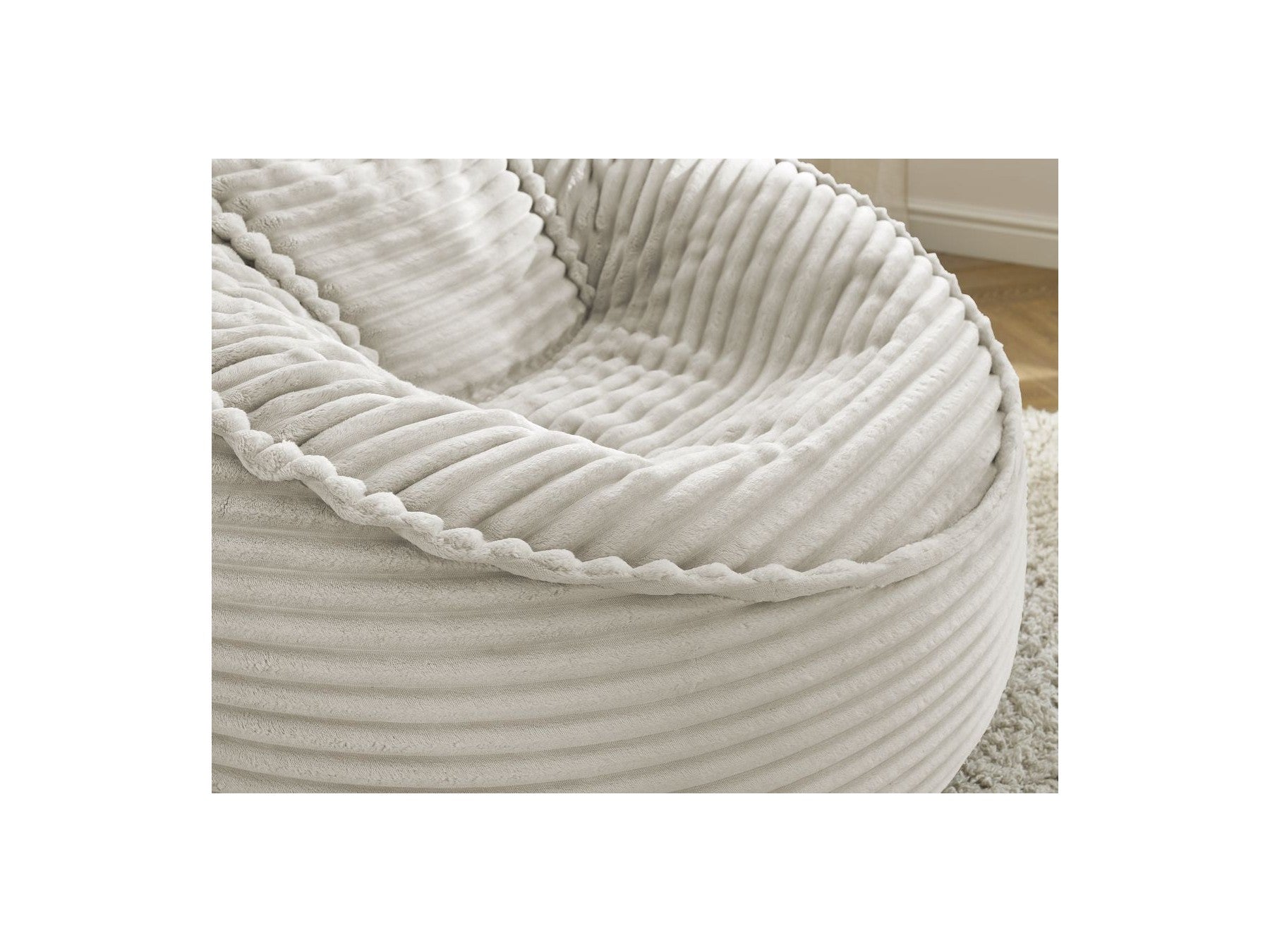 Socrate - Grand Pouf Ultra Moelleux - Velours Côtelé Doux