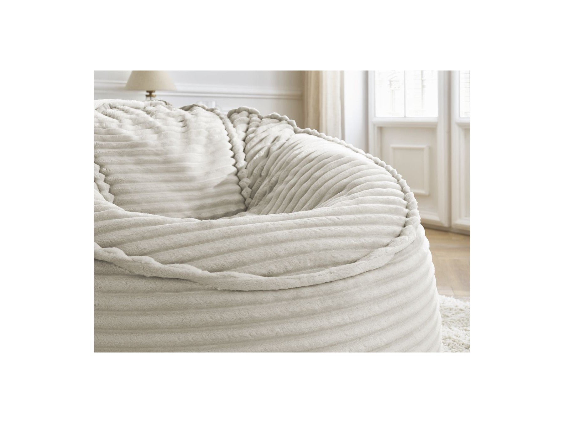 Socrate - Grand Pouf Ultra Moelleux - Velours Côtelé Doux