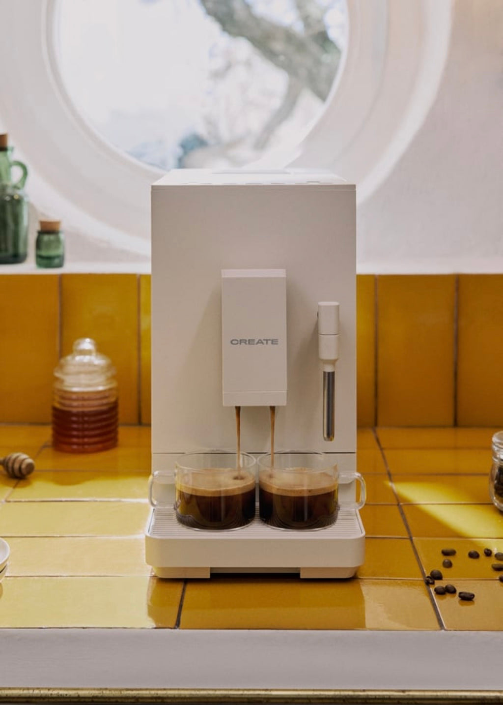 Thera Matic - Cafetera Superautomática 20 Bar Con Molinillo Y Vaporizador - Blanco Roto