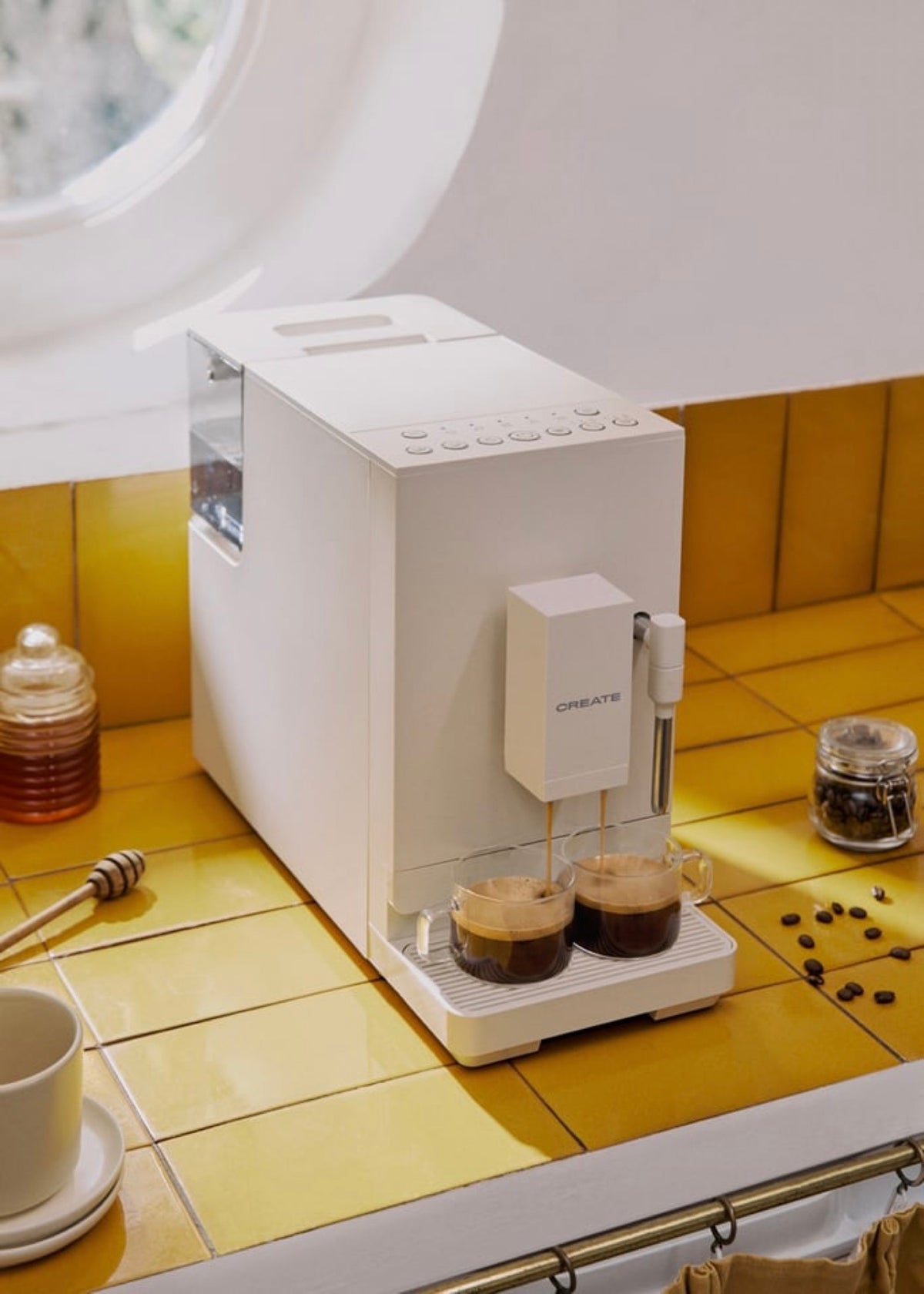 Thera Matic - Cafetera Superautomática 20 Bar Con Molinillo Y Vaporizador - Blanco Roto