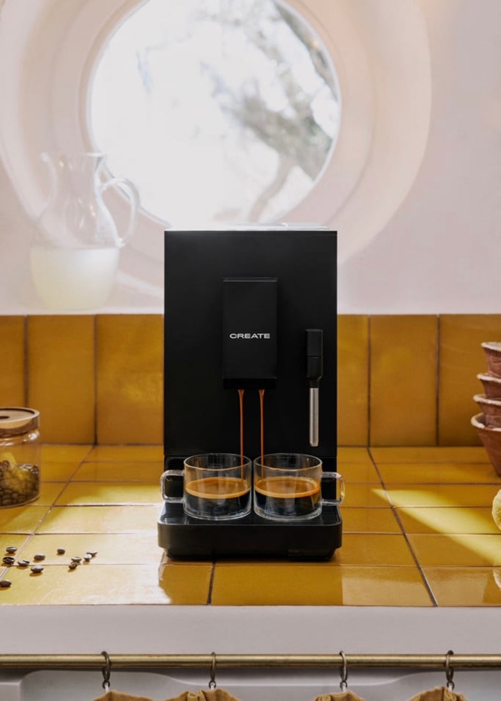 Thera Matic - Cafetera Superautomática 20 Bar Con Molinillo Y Vaporizador - Negro