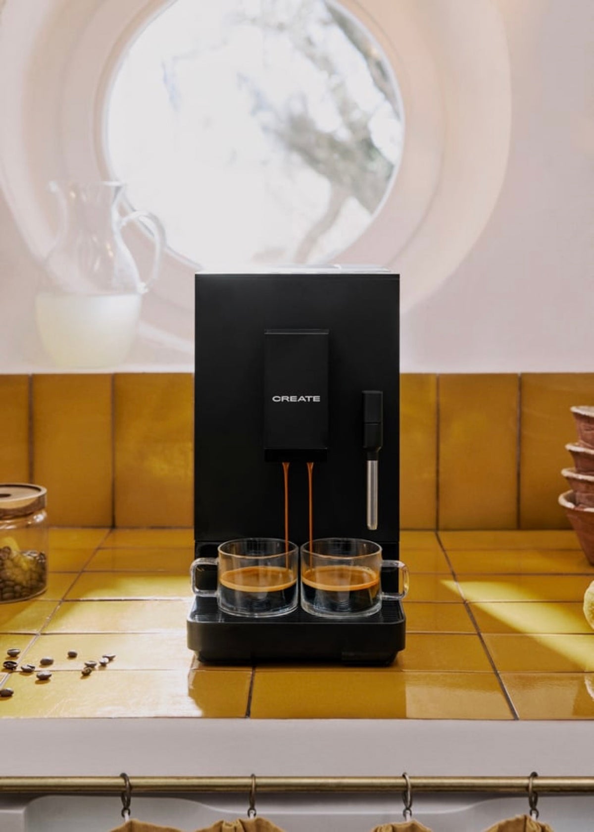 Thera Matic - Cafetera Superautomática 20 Bar Con Molinillo Y Vaporizador - Negro