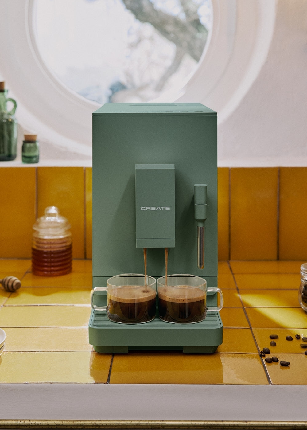Thera Matic - Machine À Café Automatique 20 Bars Avec Broyeur Et Buse Vapeur - Sauge