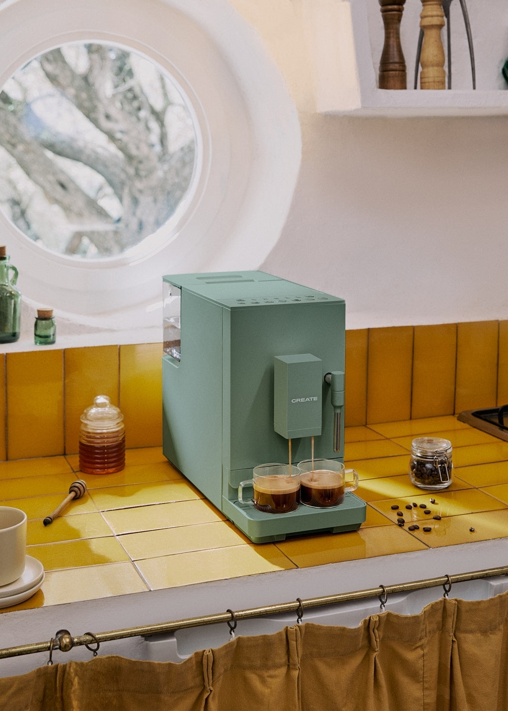 Thera Matic - Machine À Café Automatique 20 Bars Avec Broyeur Et Buse Vapeur - Sauge