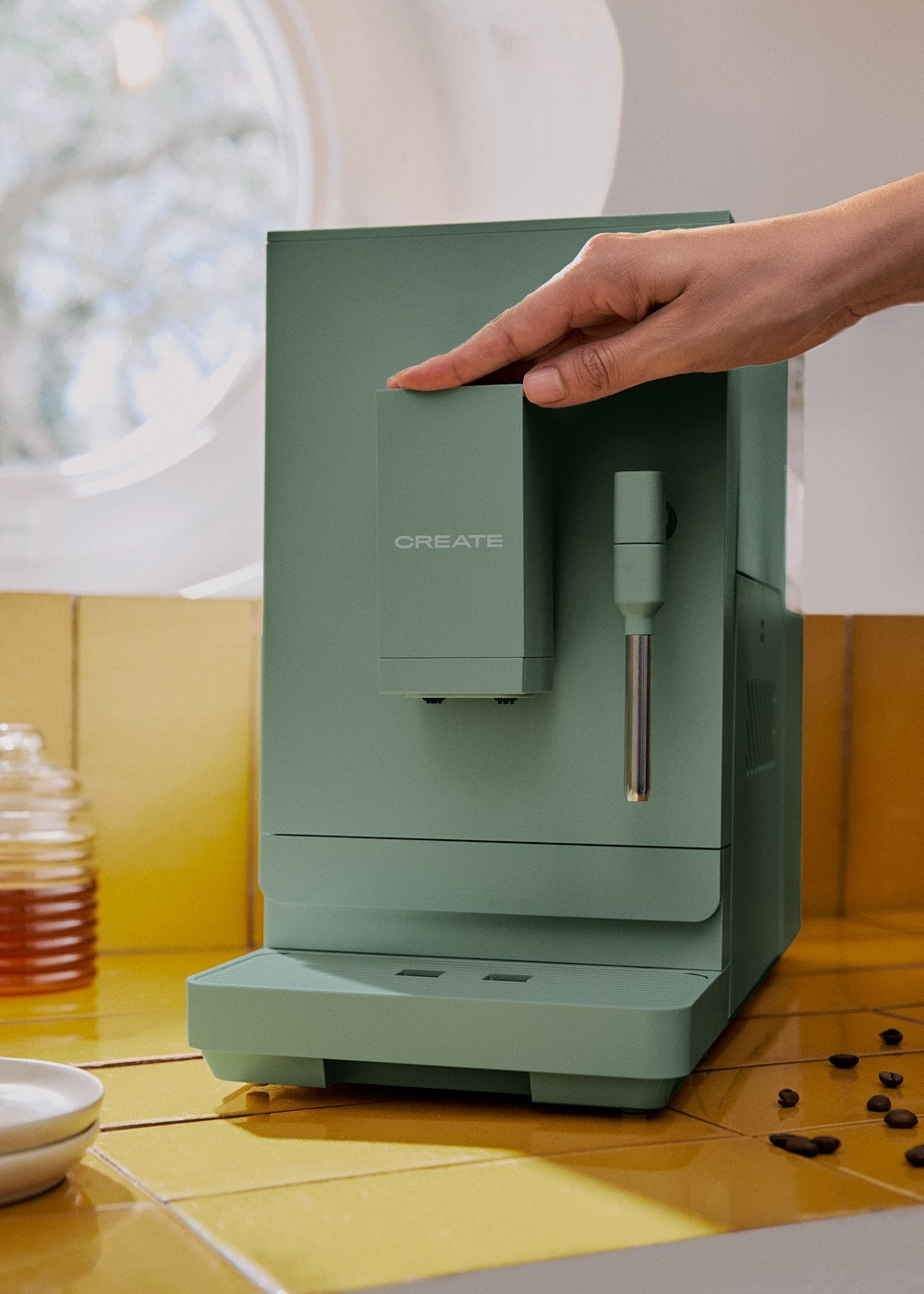 Thera Matic - Machine À Café Automatique 20 Bars Avec Broyeur Et Buse Vapeur - Sauge