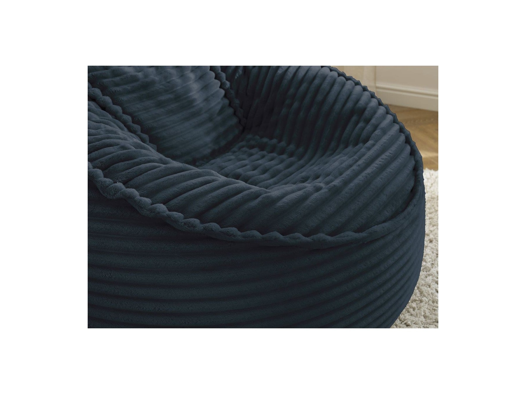 Socrate - Grand Pouf Ultra Moelleux - Velours Côtelé Doux