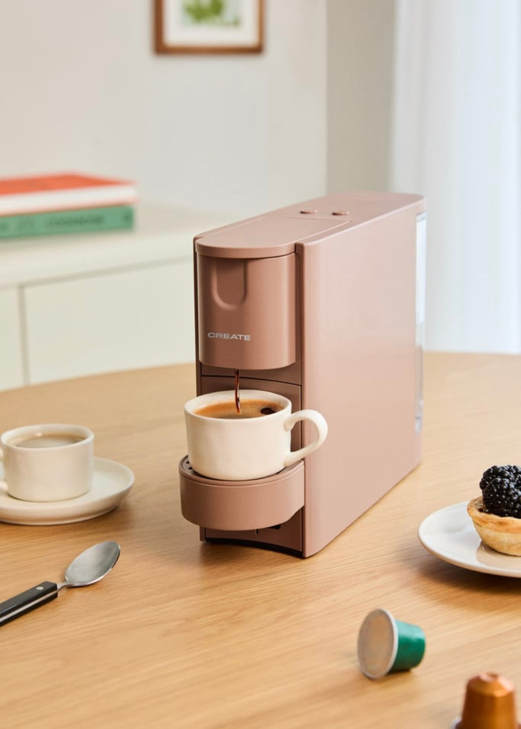 Thera Easy - Cafetera De Cápsulas Express 20 Bar Con Depósito De Recogida - Moca