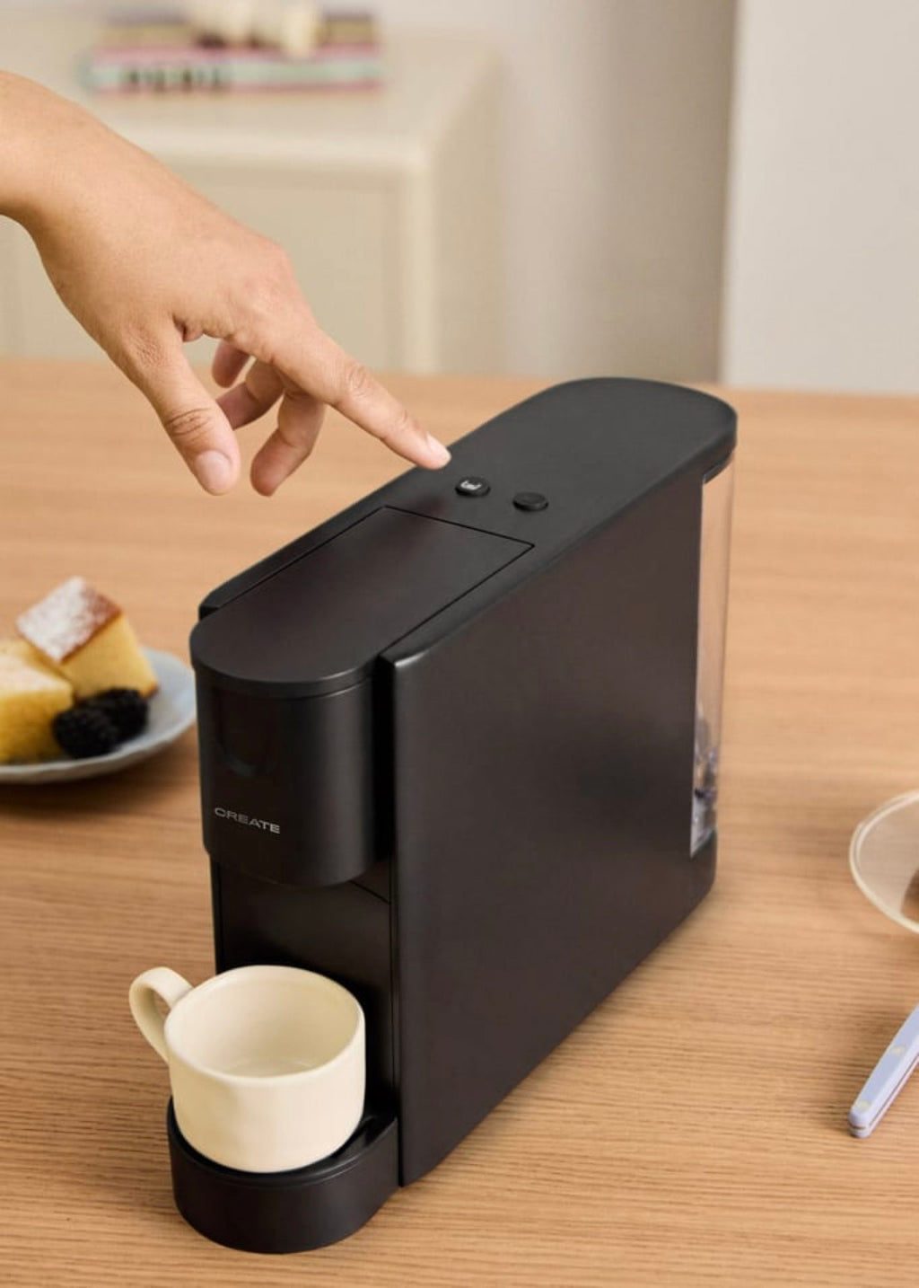 Thera Easy - Cafetera De Cápsulas Express 20 Bar Con Depósito De Recogida - Negro