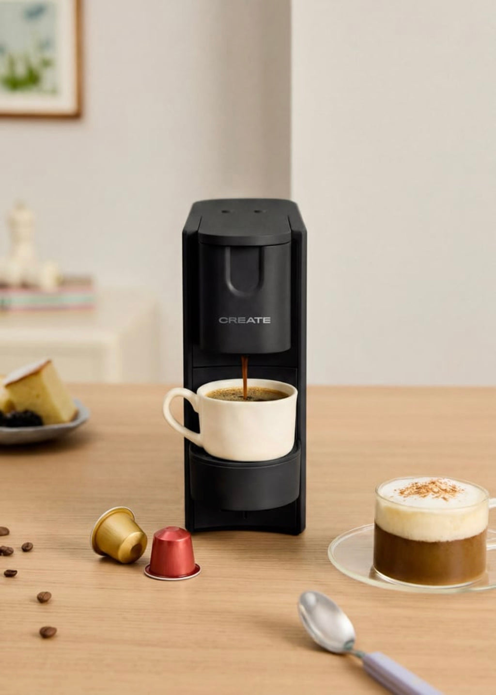 Thera Easy - Cafetera De Cápsulas Express 20 Bar Con Depósito De Recogida - Negro