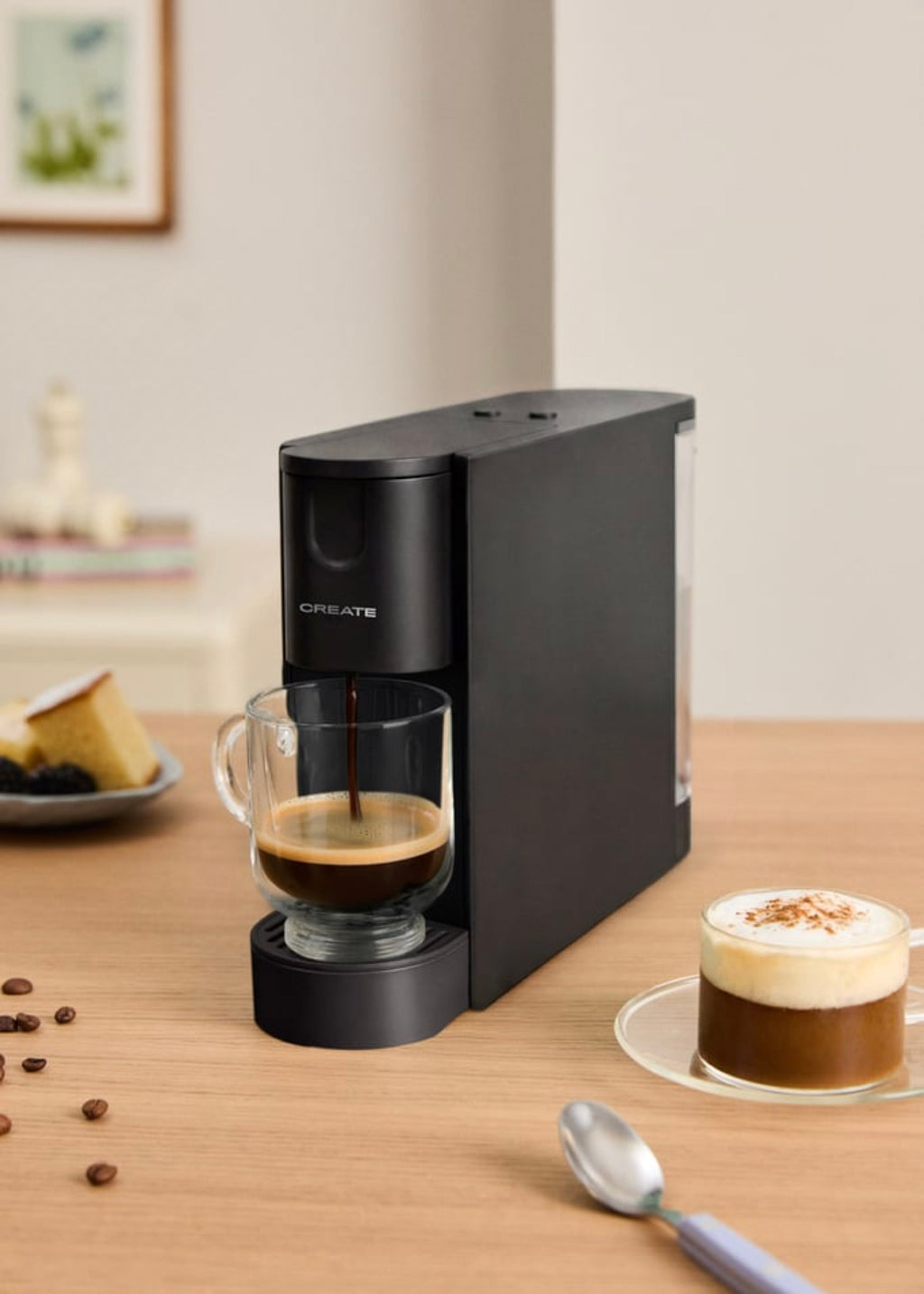 Thera Easy - Cafetera De Cápsulas Express 20 Bar Con Depósito De Recogida - Negro
