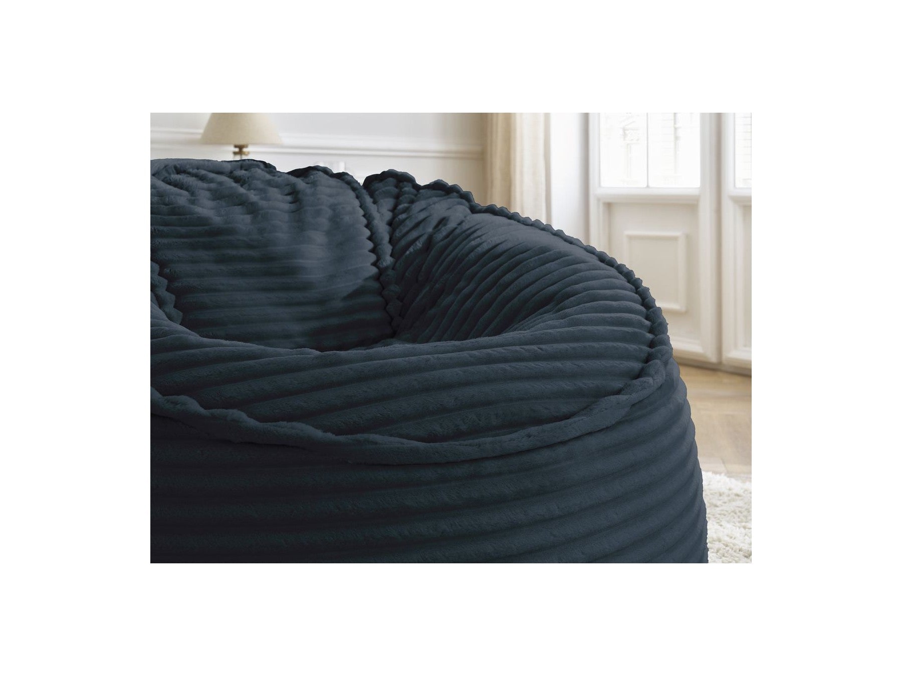 Socrate - Grand Pouf Ultra Moelleux - Velours Côtelé Doux