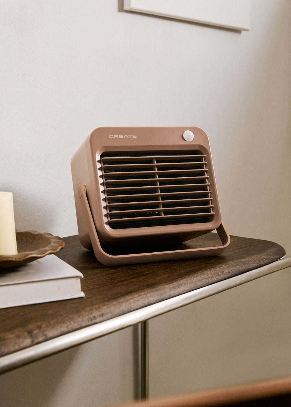 Warm Box Motion - Radiateur Soufflant Céramique 800W Avec Détecteur De Mouvement - Moka