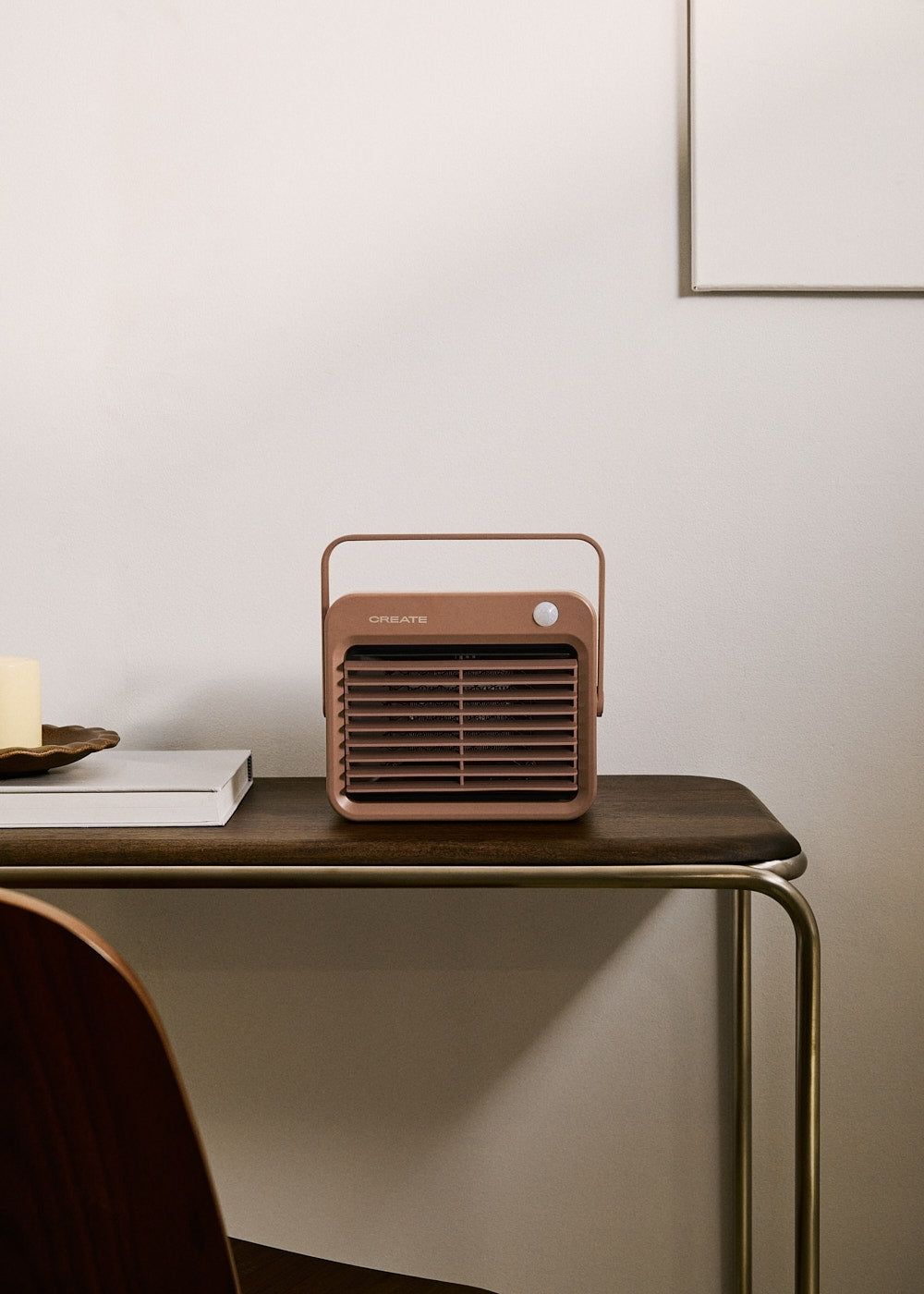 Warm Box Motion - Radiateur Soufflant Céramique 800W Avec Détecteur De Mouvement - Moka