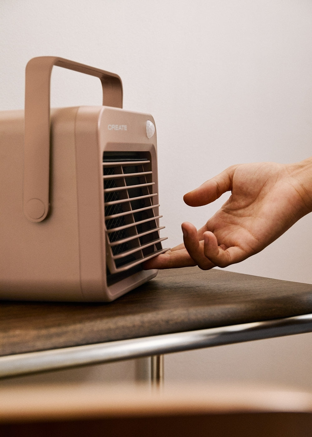 Warm Box Motion - Radiateur Soufflant Céramique 800W Avec Détecteur De Mouvement - Moka