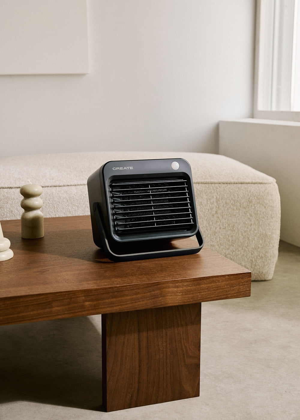 Warm Box Motion - Radiateur Soufflant Céramique 800W Avec Détecteur De Mouvement - Noir