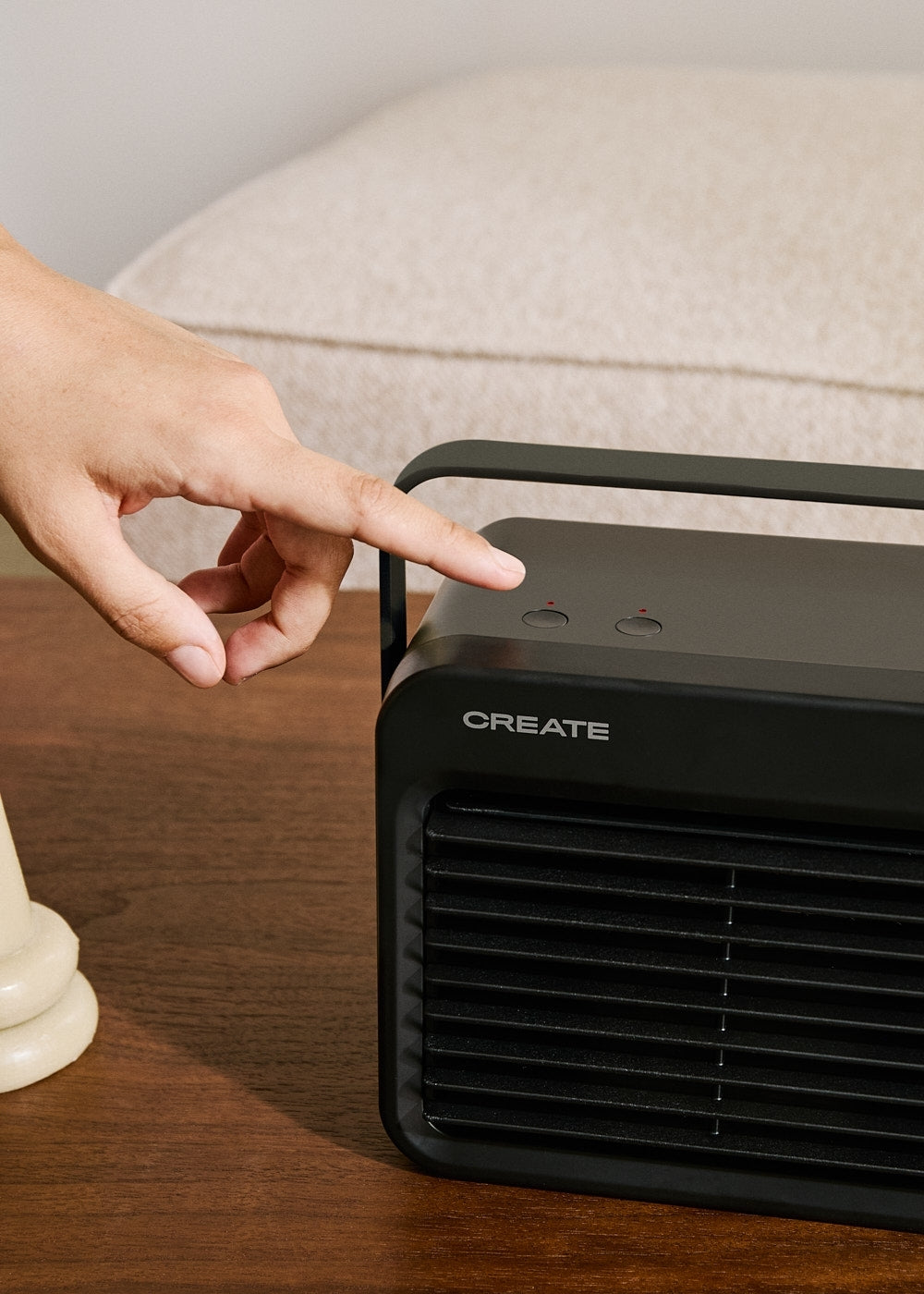 Warm Box Motion - Radiateur Soufflant Céramique 800W Avec Détecteur De Mouvement - Noir