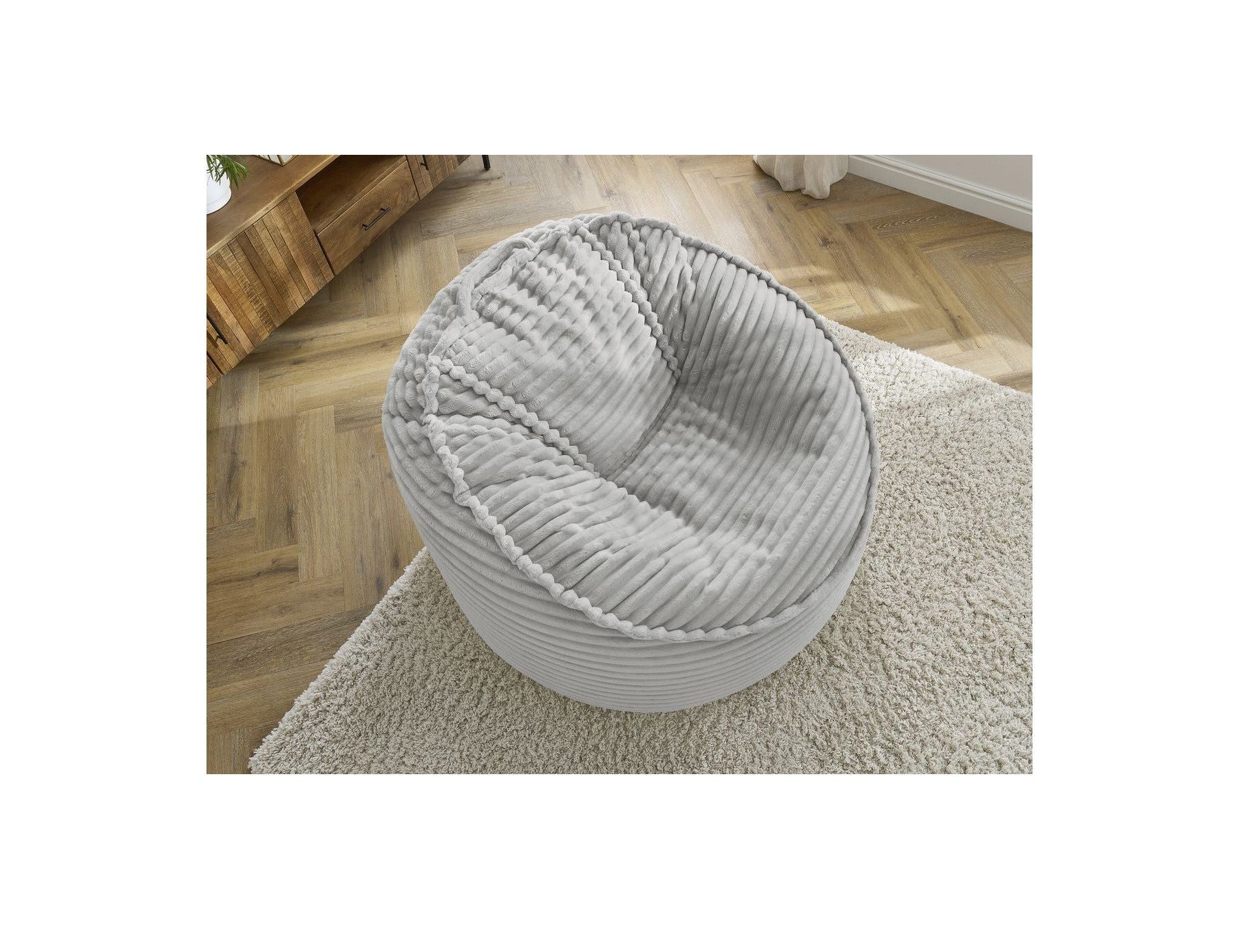 Socrate - Grand Pouf Ultra Moelleux - Velours Côtelé Doux
