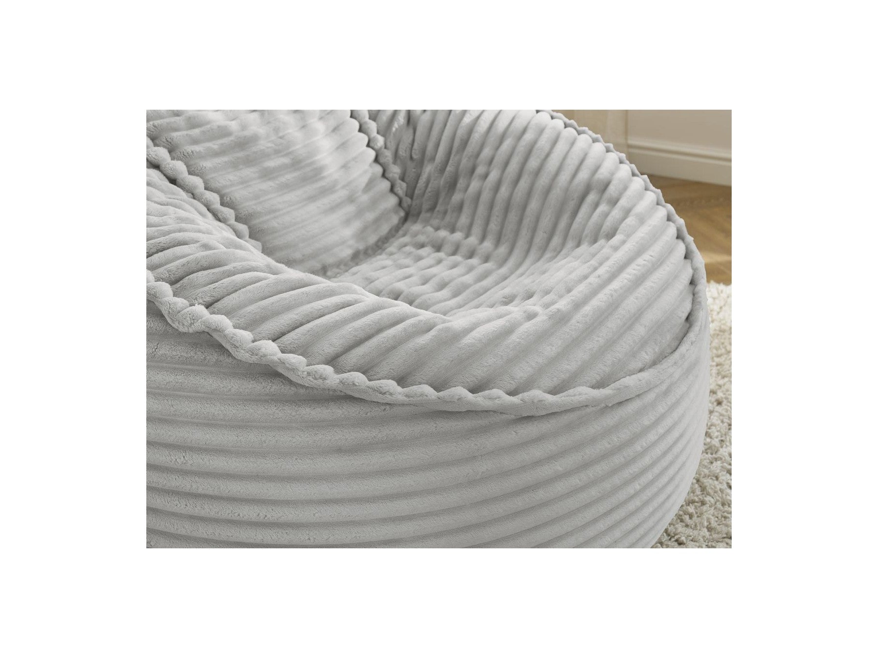 Socrate - Grand Pouf Ultra Moelleux - Velours Côtelé Doux