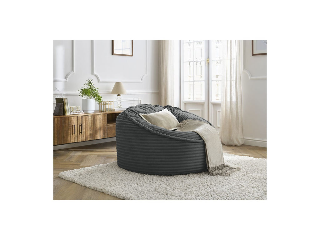 Socrate - Grand Pouf Ultra Moelleux - Velours Côtelé Doux