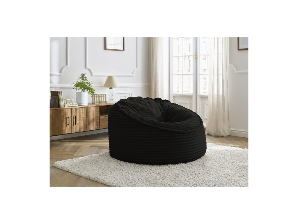Socrate - Grand Pouf Ultra Moelleux - Velours Côtelé Doux