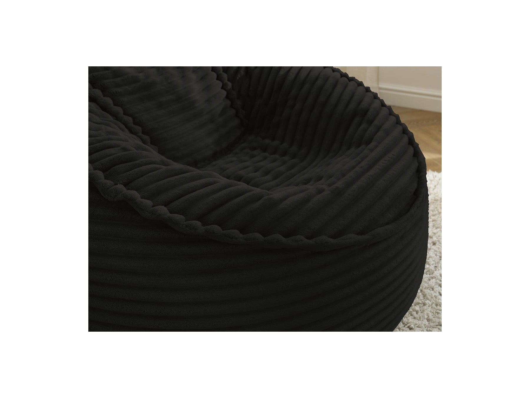 Socrate - Grand Pouf Ultra Moelleux - Velours Côtelé Doux