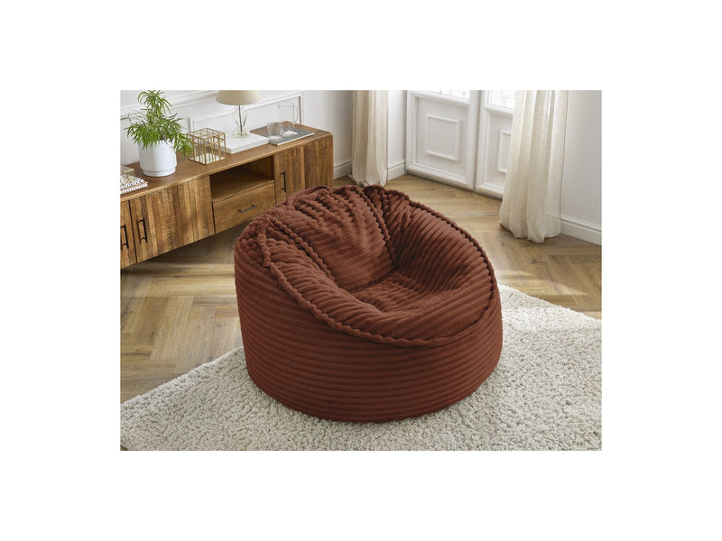 Grand Pouf Ultra Moelleux - Socrate - Velours Côtelé Doux