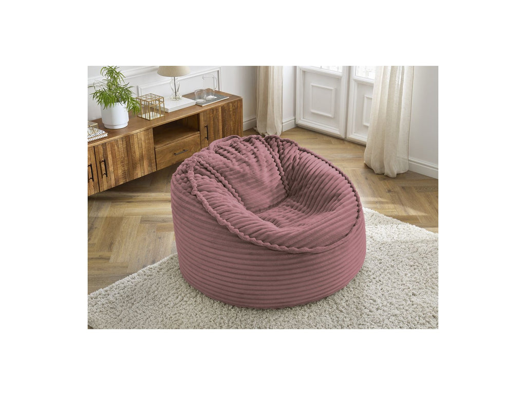Socrate - Grand Pouf Ultra Moelleux - Velours Côtelé Doux