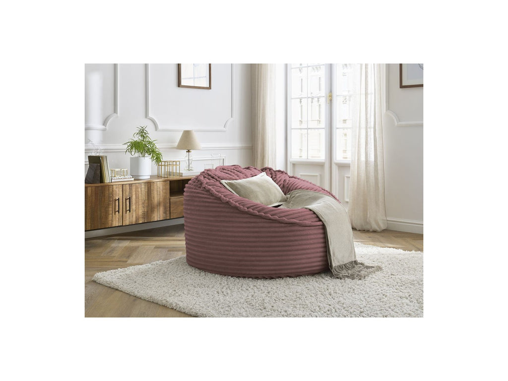 Socrate - Grand Pouf Ultra Moelleux - Velours Côtelé Doux