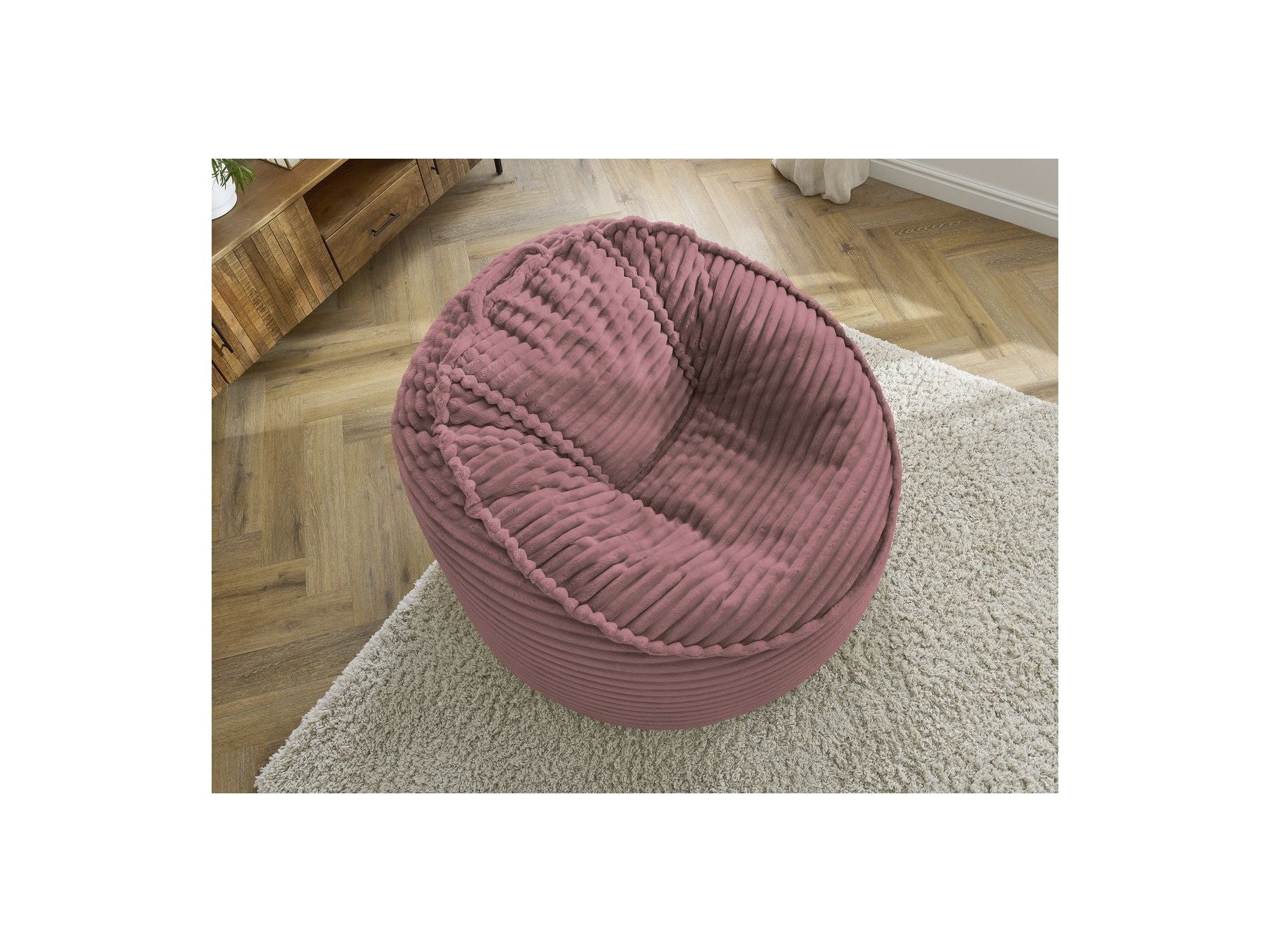 Socrate - Grand Pouf Ultra Moelleux - Velours Côtelé Doux