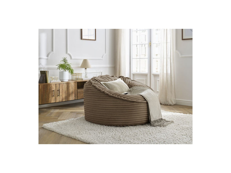 Grand Pouf Ultra Moelleux - Socrate - Velours Côtelé Doux