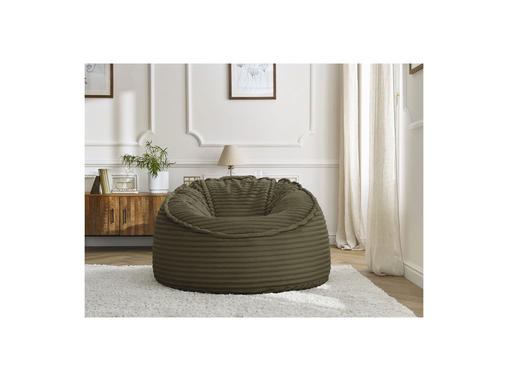 Socrate - Grand Pouf Ultra Moelleux - Velours Côtelé Doux