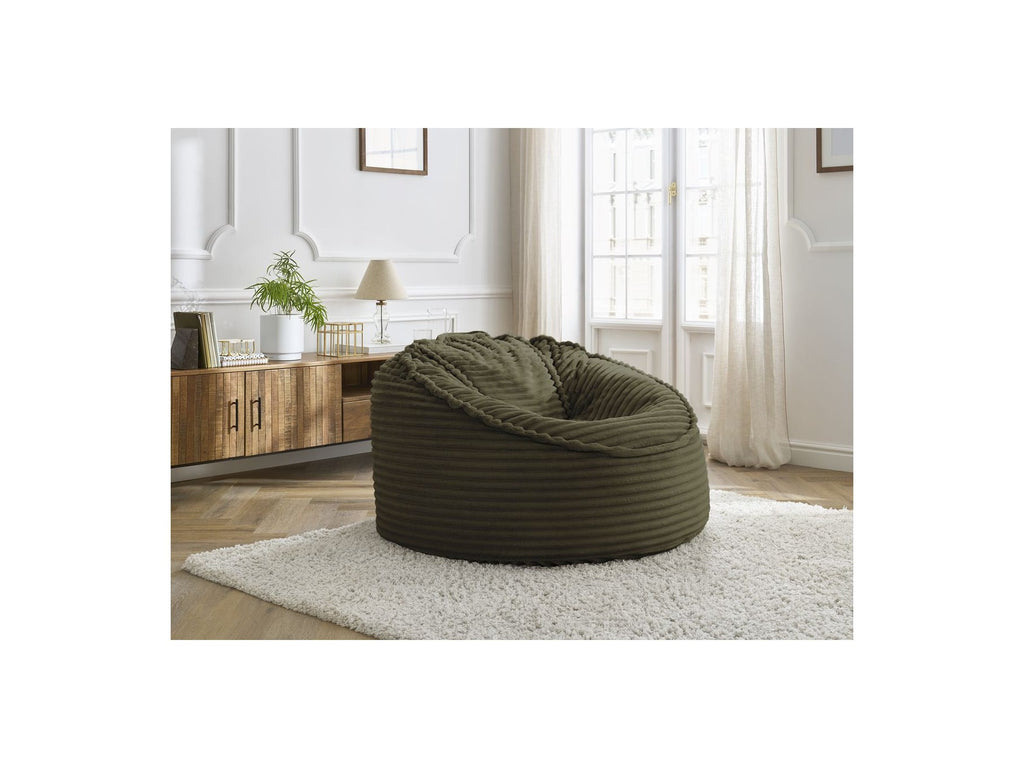 Socrate - Grand Pouf Ultra Moelleux - Velours Côtelé Doux