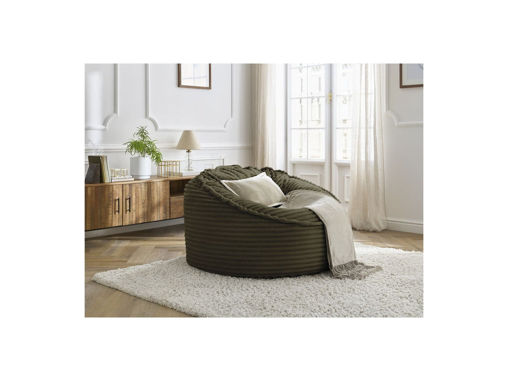 Socrate - Grand Pouf Ultra Moelleux - Velours Côtelé Doux