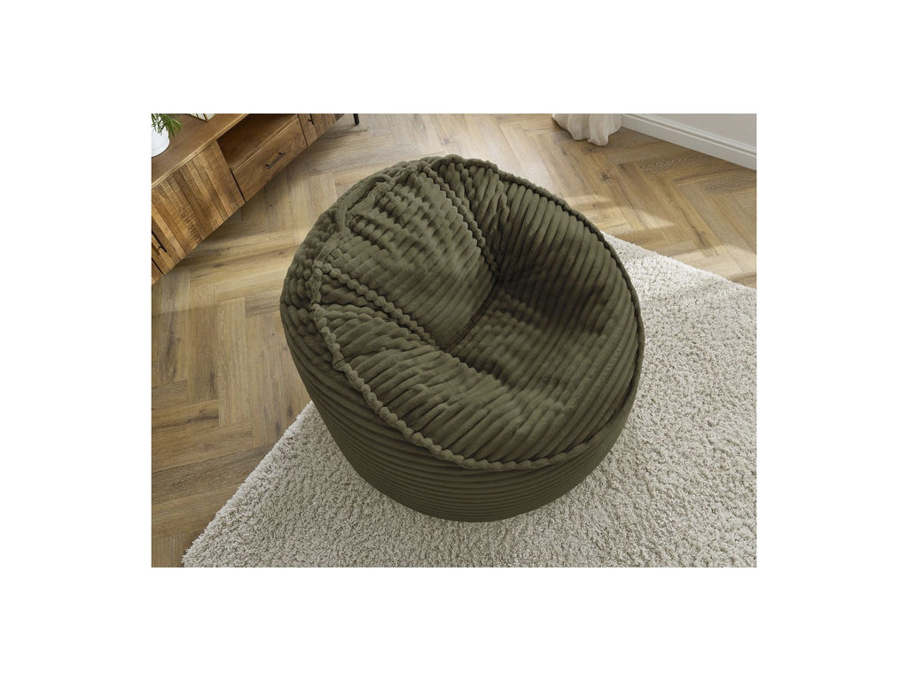 Socrate - Grand Pouf Ultra Moelleux - Velours Côtelé Doux