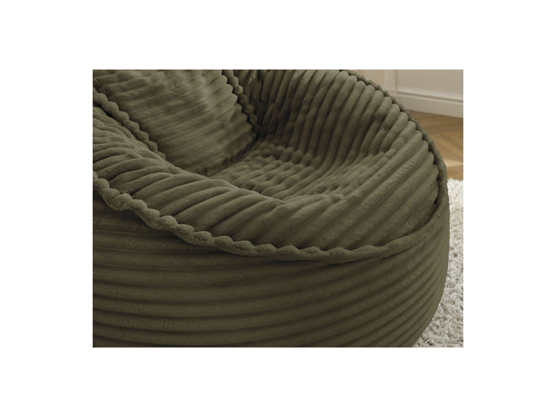 Socrate - Grand Pouf Ultra Moelleux - Velours Côtelé Doux