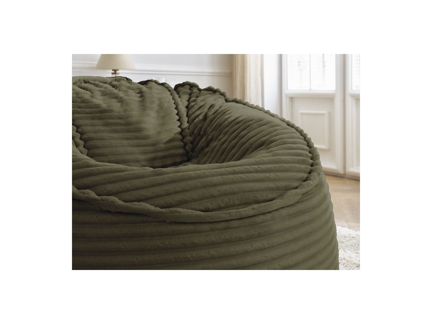Socrate - Grand Pouf Ultra Moelleux - Velours Côtelé Doux