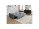Arsene - Canapé Droit Convertible Coffre - Tissu Velours
