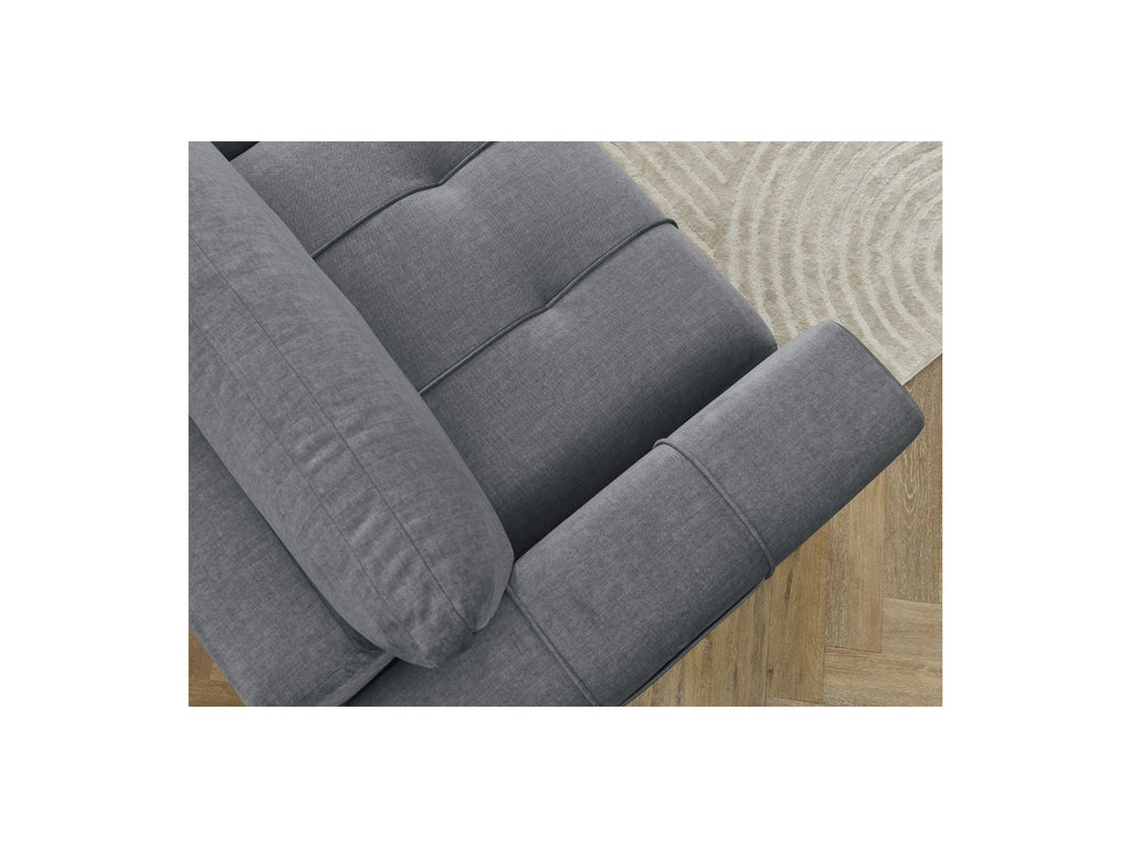 Arsene - Sofá cama recto con arcón - Tejido de terciopelo