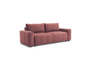 Arsene - Canapé Droit Convertible Coffre - Tissu Velours