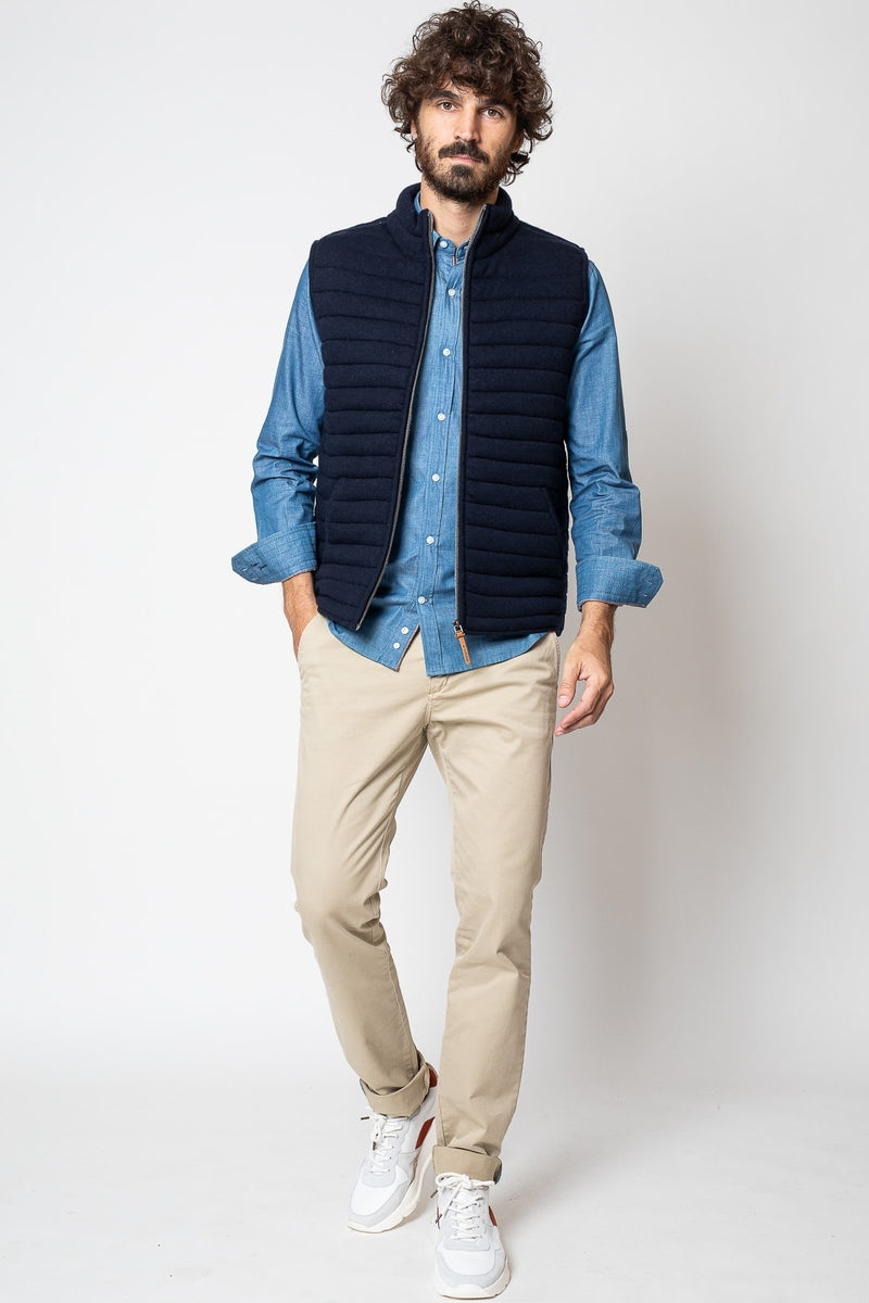 Doudoune Sans Manche Brunch Pocket - Bleu - Homme