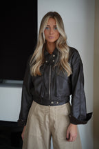 Soly Chocolat - Faux Leather Jacket