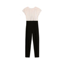 Suncoo - Bi-Material Jumpsuit - Ecru Et Noir