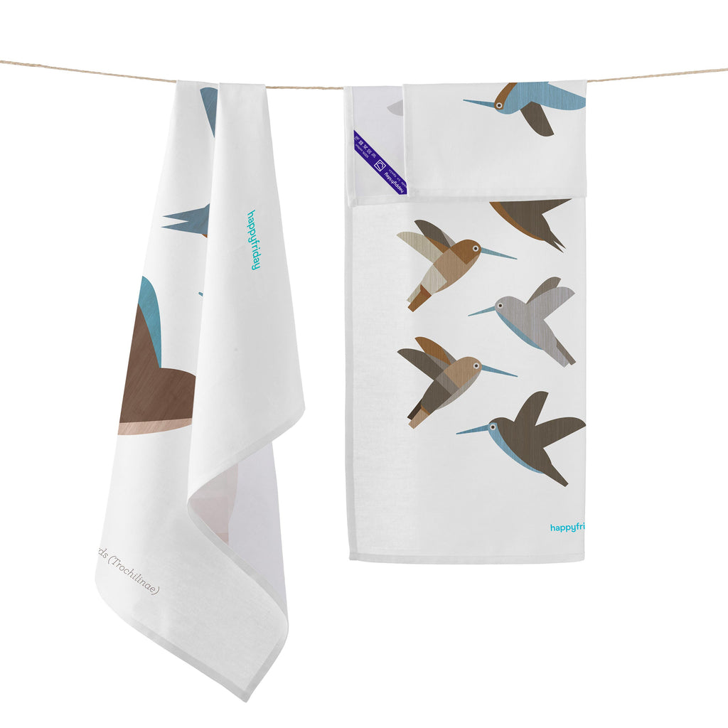 Colibri Delphinae Tea Towel (Set of 2) - Multicoloured