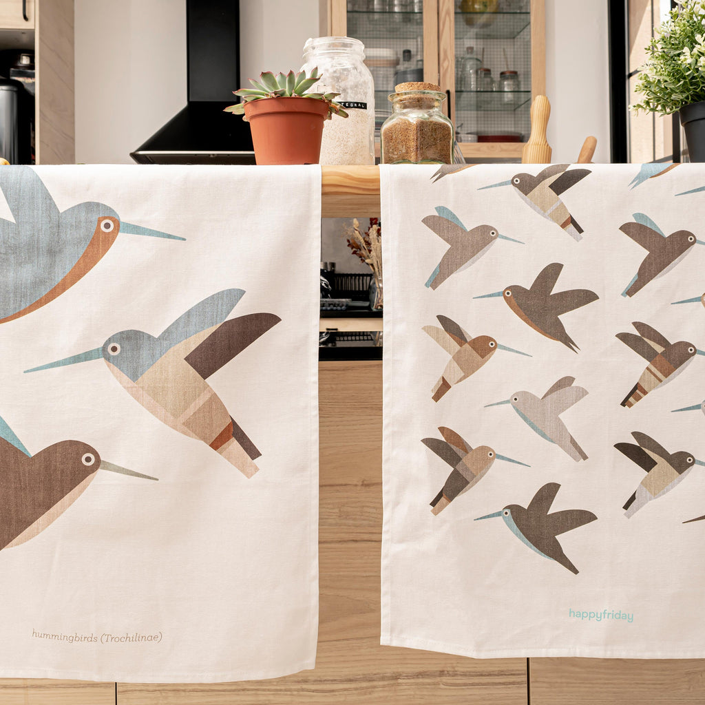 Colibri Delphinae Tea Towel (Set of 2) - Multicoloured