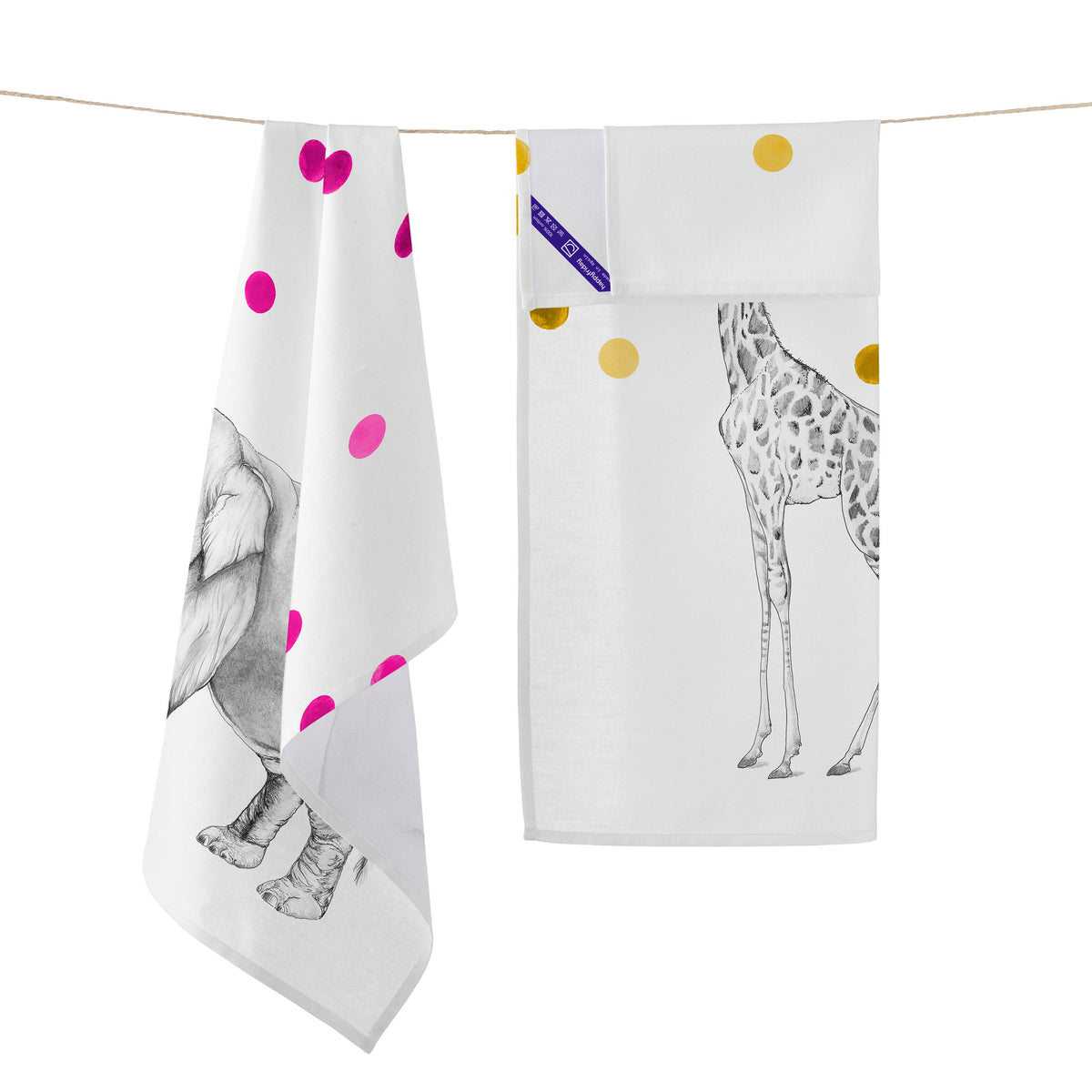 Strofinacci (Set da 2) Savanna - Multicolore